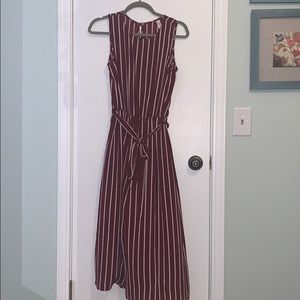 Crimson & Cream Jump Suit